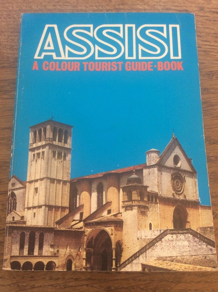 First Edition ASSISI Italian Illustrated Colour Tourist Guide Book Fold Out MAP