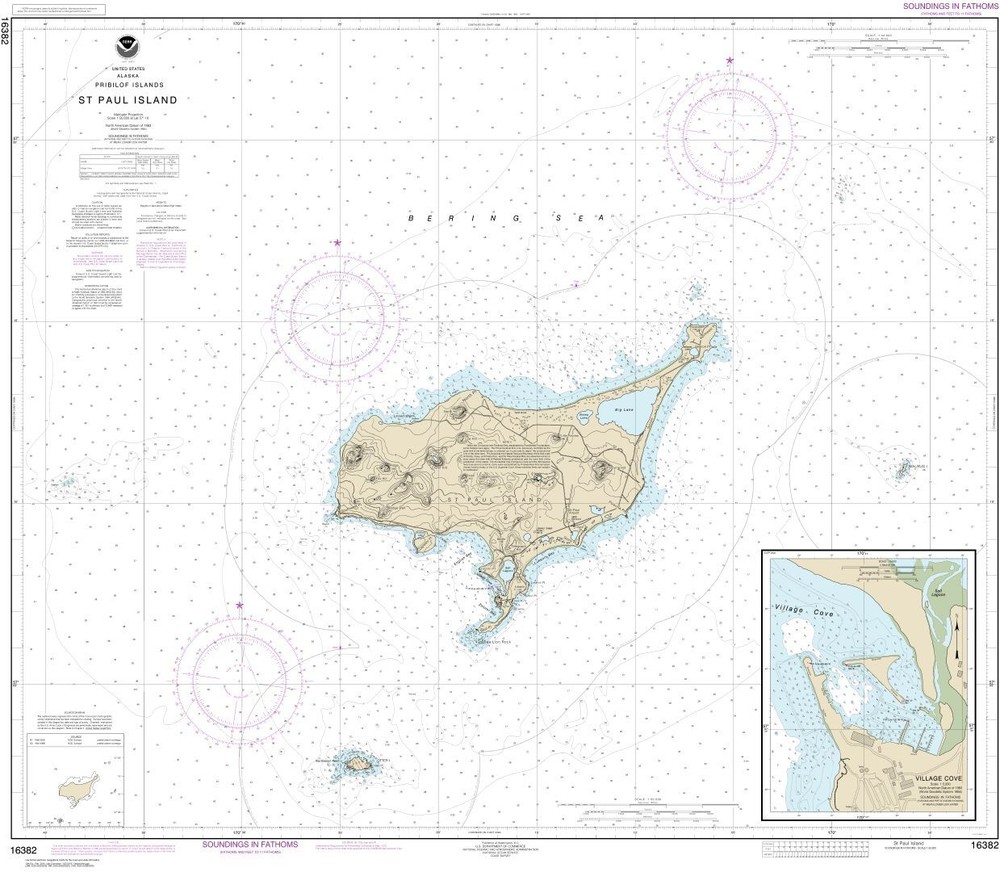 St. Paul Island, Pribilof Islands | Waterproof NOAA Chart 16382