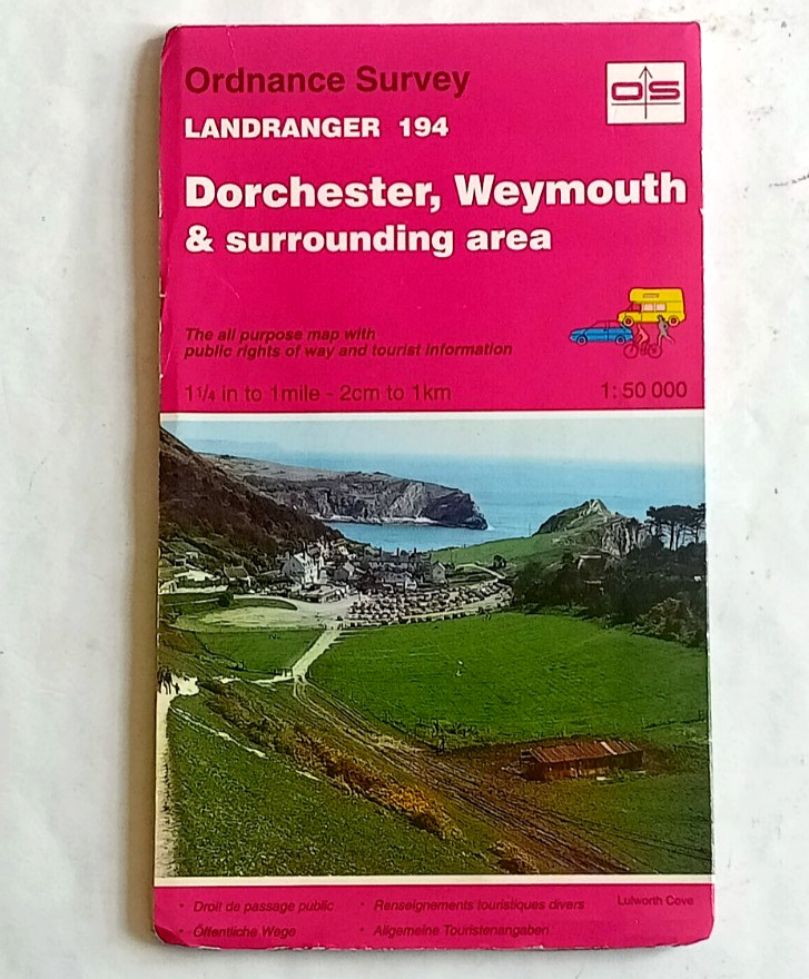5 x assorted Dorset Ordnance Survey Geographia maps Dorchester & Bournemouth