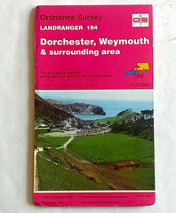 5 x assorted Dorset Ordnance Survey Geographia maps Dorchester & Bournemouth