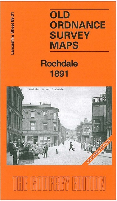 Rochdale 1891 (coloured) 1908 or 1928 Lancashire Sheet 89.01