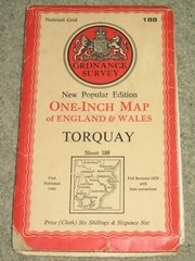 OS Ordnance Survey 1″ New Popular Edition sheet 188 Torquay – 1946 on cloth