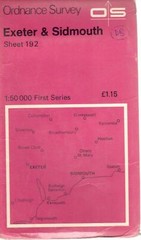 EXETER SIDMOUTH No 192 1974 39767 1.500 000 First Series Ordnance Survey Map