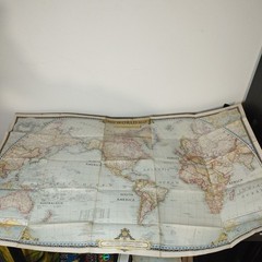Vintage National GeographicThe World Map December 1951 Rare
