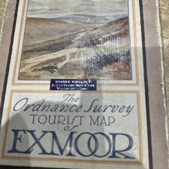 1921 Ordnance Survey One Inch Cloth Tourist Map Of Exmoor Exmoor Forest