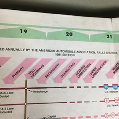 Vintage 1981 AAA Eastern States North & Provinces Travel Road Map