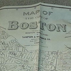 INDEXED MAP AND STREET DIRECTORY OF BOSTON 1908 SAMPSON & MURDOCK SC