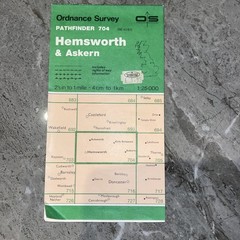 Vintage Ordnance Survey Pathfinder Hemsworth Askern 1987 Map 704