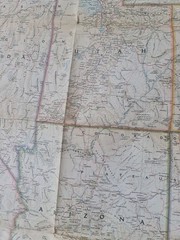 Lot of 3 National Geographic Large Folded Paper Historical Maps of the USA 1950s