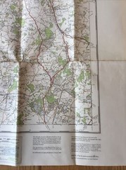 1935 Ordnance Survey One Inch Fifth Edition Cloth Map 95 Luton (incl Dunstable )