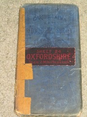 Antique 1904-1920 Bartholomews Reduced Survey Map 24 Oxfordshire – cloth