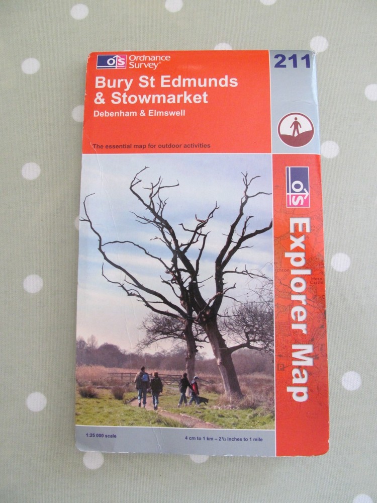 OS EXPLORER MAP 211 BURY ST EDMUNDS & STOWMARKET ORDNANCE SURVEY