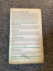Vintage Ordnance Survey Route Planning Map 1974 North Sheet