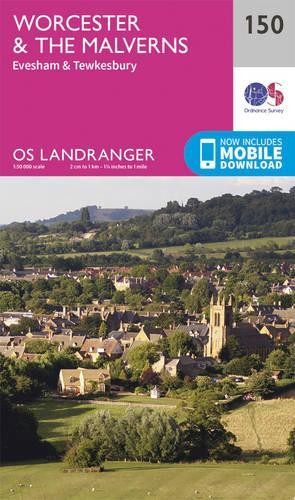 Worcester & the Malverns, Evesham & Tewkesbury (Map) OS Landranger Map