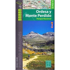 Spain Pyrenees Ordesa & Monte Perdido Parque Nacional Hiking Map GR11 with info