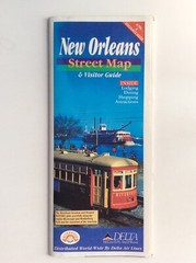Vintage USA Delta Air Lines Map – New Orleans Street Map and Visitor Guide 7/93