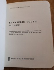 Climbers’ Guide – LLANBERIS SOUTH (1966) – Snowdonia