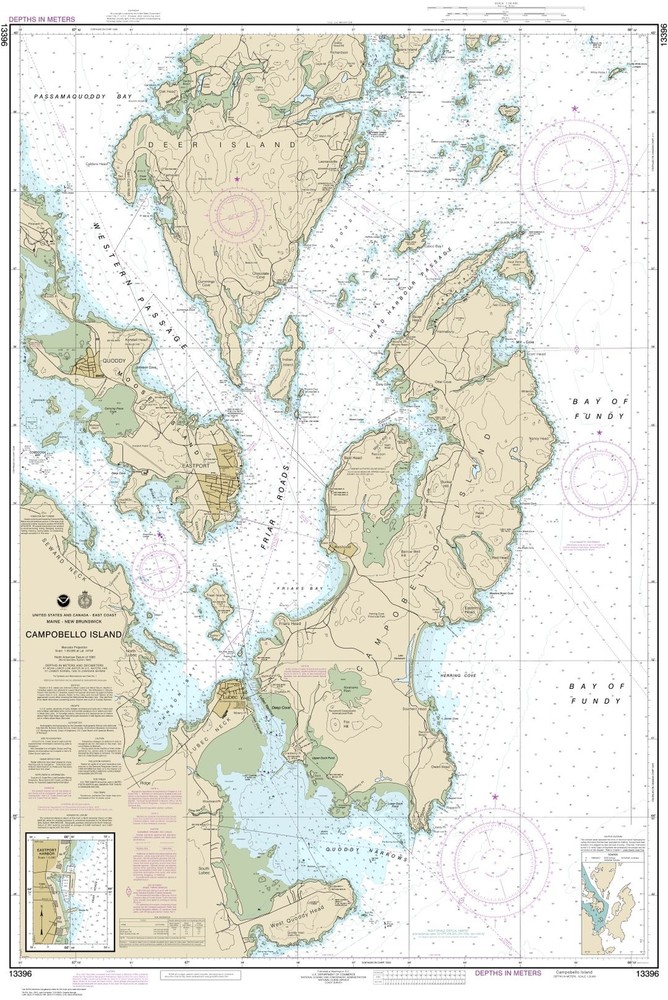 Campobello Island; Eastport Harbor | Waterproof NOAA Chart 13396