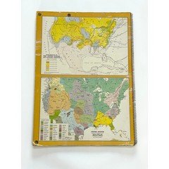 HUGE Vintage American History Map Book: Hammond Classroom Atlas