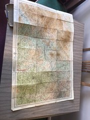 Two vintage Bartholomew’s half inch contoured maps – Vale of Severn & Surrey