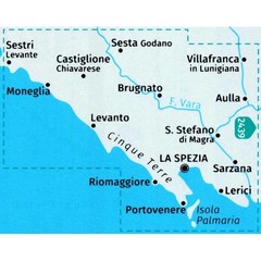 Italy Cinque Terre Kompass map 2450 hiking, walking, cycling + guide booklet