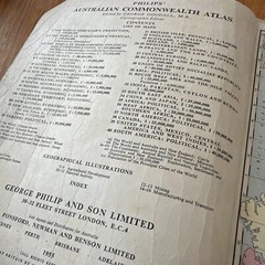 Phillips Australian Commonwealth Atlas Vintage 1955