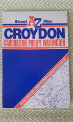 80s/90s ?? A-Z GEOGRAPHERS STREET PLAN CROYDON CARSHALTON PURLEY WALLINGTON MAPS