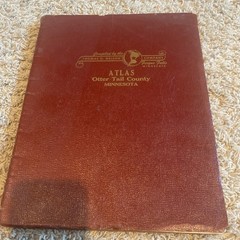 Vintage 1960 Otter Tail County Atlas Plat Book Fergus Falls, Minnesota – NICE