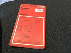 OS ONE INCH RED MAP SHEET 150 IPSWICH cir 1969