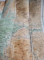 Bartholomew Survey Cloth Map of The Solway – Sheet 38 in the Series -circa 1935