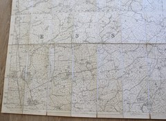 Vintage Map 1847 Large Format Cloth Backed LANCASHIRE Catterall Preston Newsham