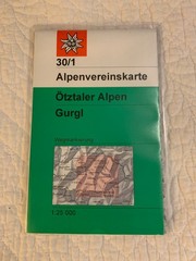 Alpenvereinskarte Otztaler Gurgl Map 30/1 Scale 1:25,000
