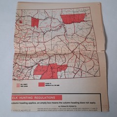 Montana Fish and Game Department Regulations Map (1978)