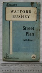 Vintage: Barnett’s Street Plan with index, Watford & Bushey