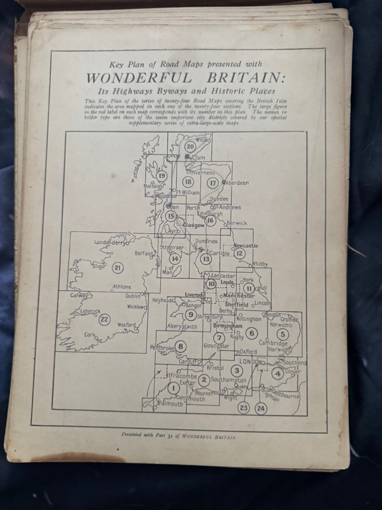 A 1930’s ‘Wonderful Britain’ Complete Map Collection In Original Canvas Case