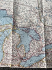 National Geographic Magazine Paper Map Of Central Canada 1963 Atlas Plate 24