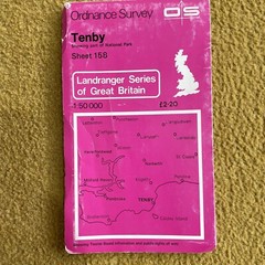 OS Ordnance Survey Landranger Map Sheet 158 Tenby – 1980