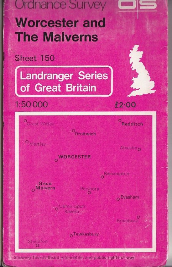 Ordnance Survey 1:50,000 Map Landranger Sheet 150 Worcester and The Malverns