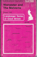 Ordnance Survey 1:50,000 Map Landranger Sheet 150 Worcester and The Malverns