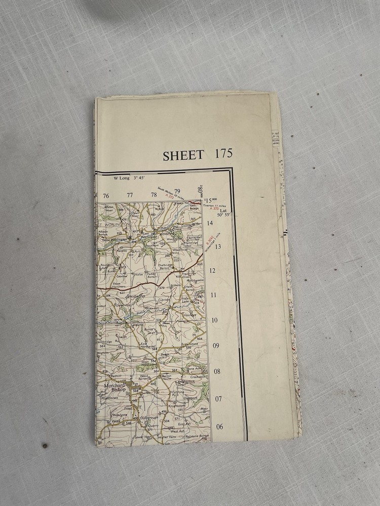 Vintage Ordnance Survey Map Sheet 175 Okehampton