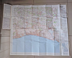 Brighton and The Downs Ordnance Survey 1:50000 Sheet 198 1st Series 1974
