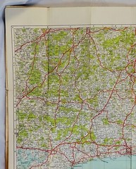 Vintage 1960’s Geographica Road Map Sussex & A-Z Croyden, Purley, Sutton 2001
