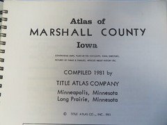 1981 MARSHALL COUNTY IA PICTORIAL ATLAS PLAT BOOK maps owner property lines