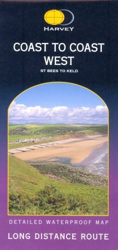 Coast to Coast (west): St Bees to K… by Harvey Map Services Sheet map, folded