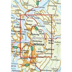 Norway Bergen 7-Mountains Tour – Nordeca map 2429 hiking 1:25K topographic