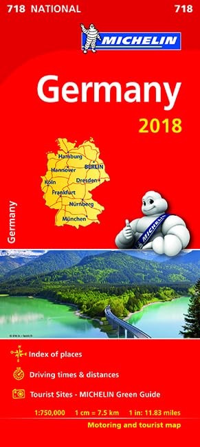 Germany 2018 – Michelin National Map 718: Map (… by Michelin Sheet map, folded