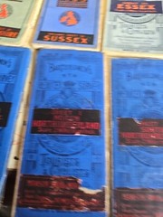 9 Vintage Antique Cloth Mounted Maps