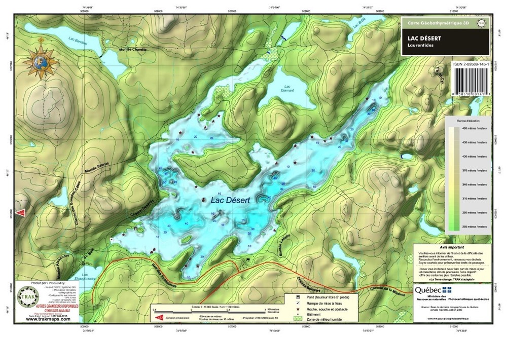 Désert Lake | Waterproof Chart | 12 x 18