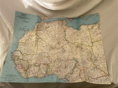 Vintage National Geographic Map Northwestern Africa August 1966