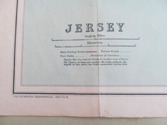 VINTAGE BARTHOLOMEW’S CLOTH MAP OF THE CHANNEL ISLANDS – REDUCED SURVEY SERIES